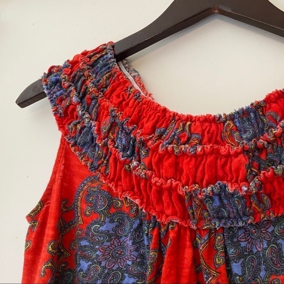 Anthropologie Meadow Rue Smocked Paisley Print Top - Picture 3 of 7